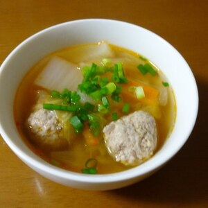 コチュジャン入り肉団子スープ